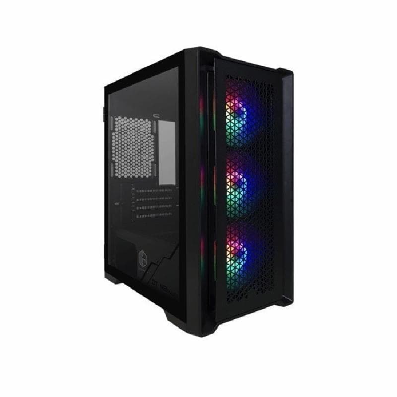 CUBE GAMING ALTA V.2 BLACK - With Type-C- mATX - LEFT SIDE GLASS DOOR - PSU COVER - Free 3 pcs RAINBOW FAN