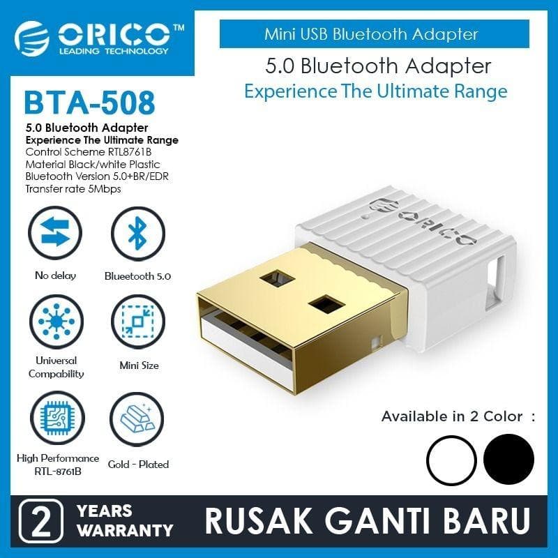 ORICO BTA-508-WH (WHITE) USB Bluetooth Dongle V5.0 Adapter