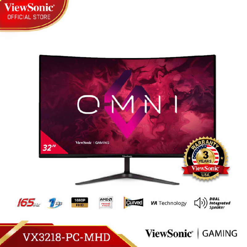 VIEWSONIC VX3218 PC MHD 32" Curved 1080p 165Hz 1ms HDMI DPview