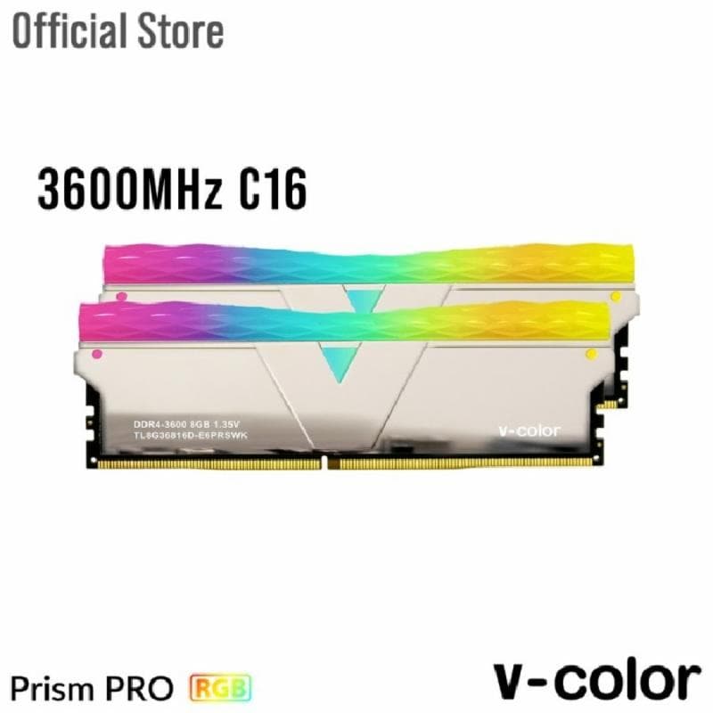 V-COLOR PRISM PRO RGB (SILVER) 32GB (2X16GB) DDR4 3600MHz C16 1.35V