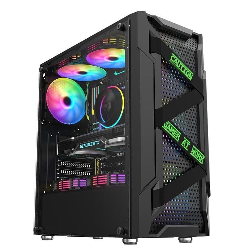 POWER UP RAPTOR FOTRESS (BLACK) - TEMPERED GLASS INCLUDE 3 FAN