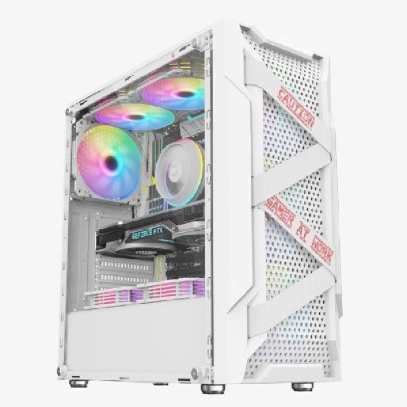 POWER UP RAPTOR FOTRESS (WHITE) - TEMPERED GLASS INCLUDE 3 FAN