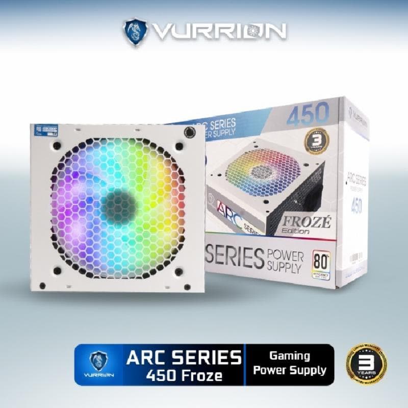 VURRION ARC450 450W RGB (WHITE) FROST EDITION POWER SUPPLY 80+