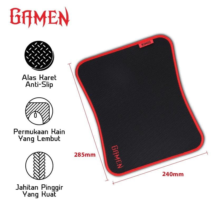 GAMEN GP-M Black Mousepad Gaming anti slip