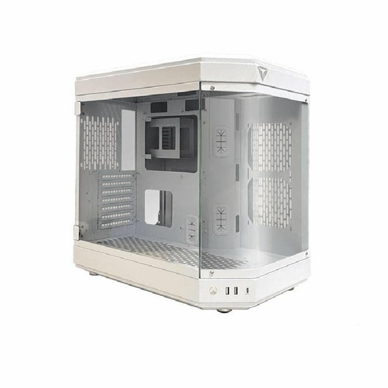 PRIME H-[Y] WHITE - MODERN AESTHETIC DUAL CHAMBER ATX CASE - TEMPERED GLASS