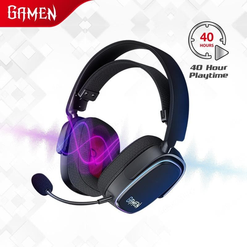 GAMEN SHADOW Gaming Wireless Headset 40ms Low Latency Bluetooth & Mic