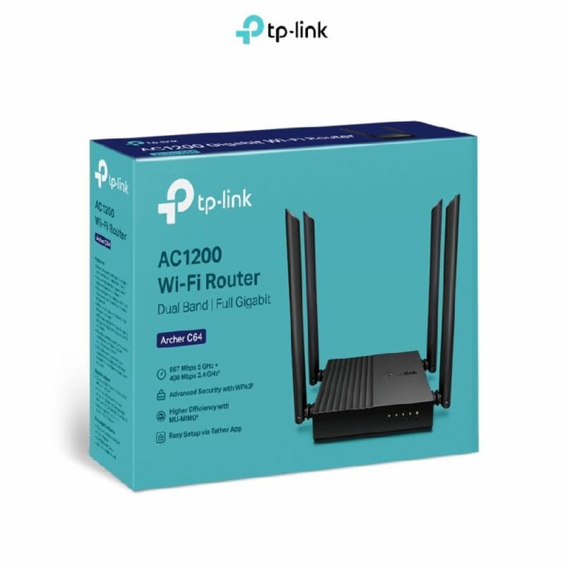 TP-LINK Archer C64 AC1200 Wireless MU-MIMO WiFi Router