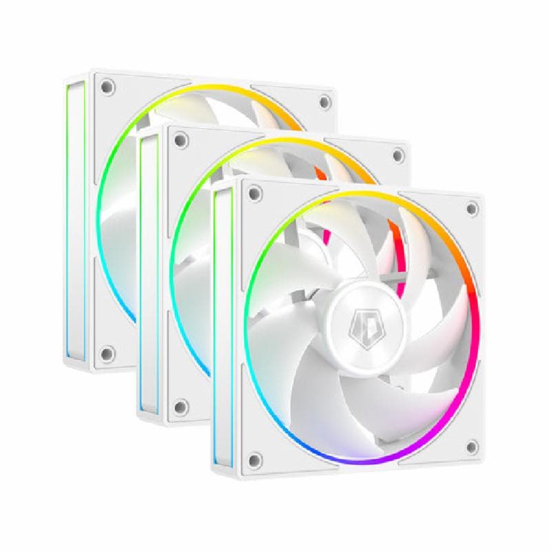 ID-COOLING AF-127-ARGB-W TRIO 120mm White Addressable LED Sync PWM Fan