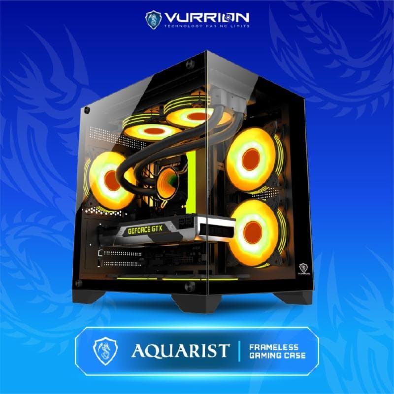 VURRION AQUARIST (BLACK) M-ATX FREE 5 FAN CASE