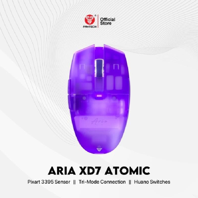 FANTECH ARIA XD7 (ATOMIC PURPLE) Wireless Bluetooth Mouse Gaming Rechargeable