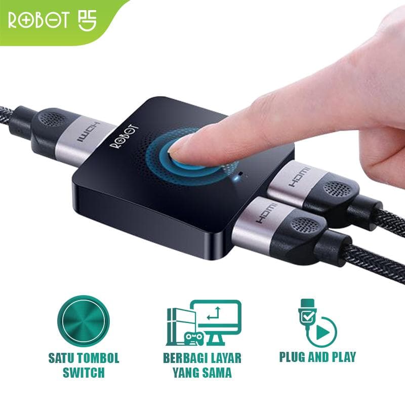 ROBOT HM103 HDMI Switch & Splitter 2in 1out / 1in 2out 4K