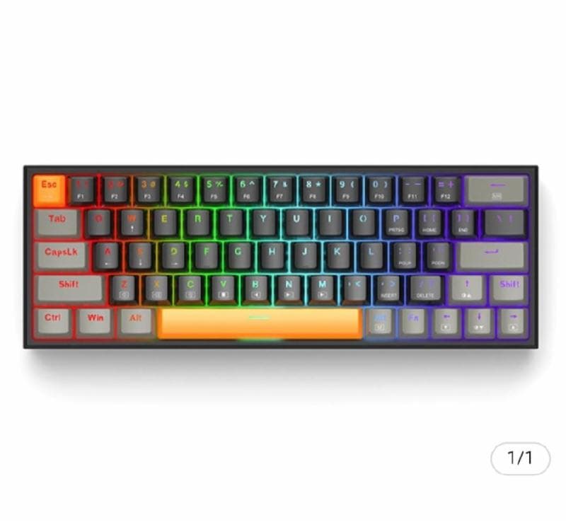 GAMEN TITAN 5 RGB (BLACK)  60% MECHANICAL GAMING KEYBOARD