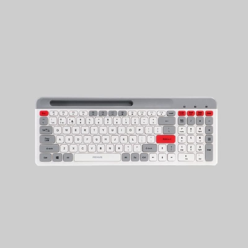 REXUS KB02 (WHITE) KEYBOARD WIRELESS 2.4G BLUETOOTH Dual Connection