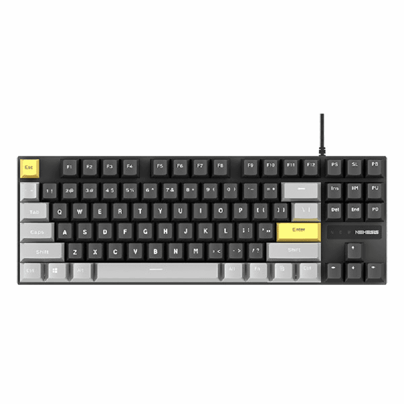 NYK Nemesis SABER MKN-02 (BLACK GREY) BLUE SWITCH Keyboard Mechanical Removable TKL