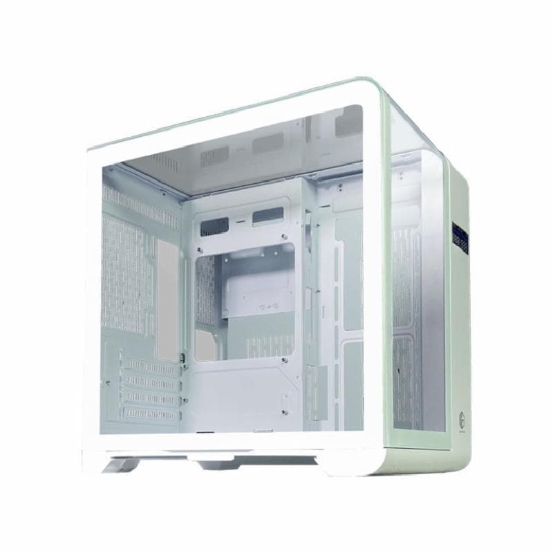CUBE GAMING ATHOS (WHITE) - mATX Gaming Case - Front-Top Stylish Curve & Left Side Tempered Glass