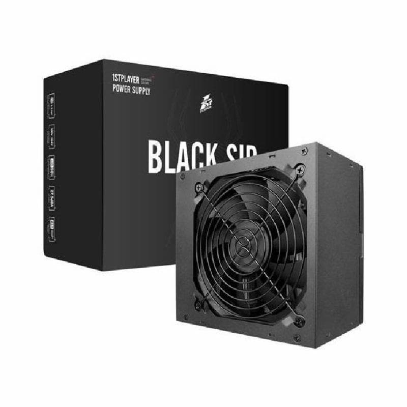 1STPLAYER BLACK SIR 500W SR-500 Standard 80+ Certified - Efficiency Up To 85% - 3 Years Warranty