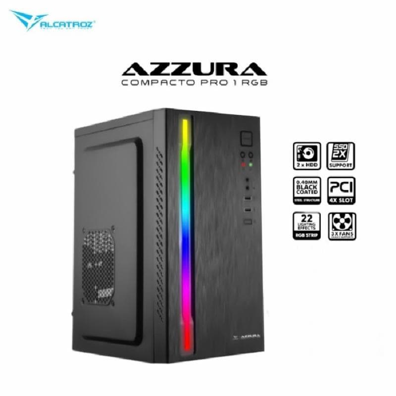 Alcatroz Azzura Compacto PRO 1 RGB m-Atx with PSU Voltron Bronze 235 Casing PC
