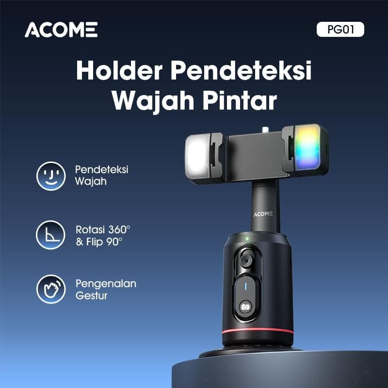 ACOME PG01 Black Tripod Gimbal Stabilizer 360° Bluetooth Remote Control