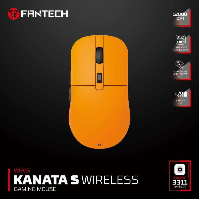 FANTECH KANATA WG9S (YELLOW) GAMING MOUSE WIRELESS