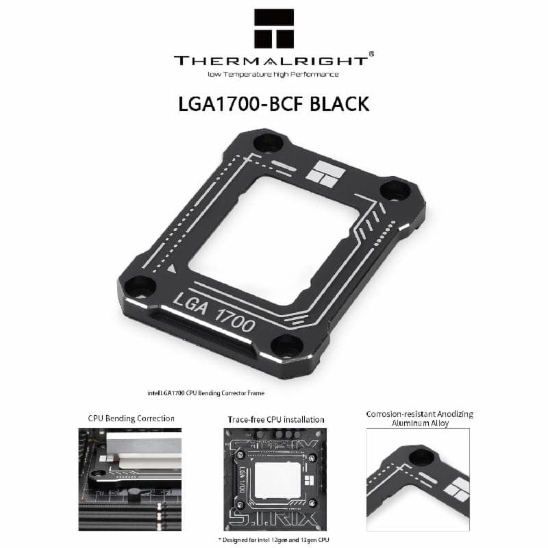 THERMALRIGHT LGA 17XX-BCF Black V2 12th Gen CPU Bending Corrector Frame LGA1700