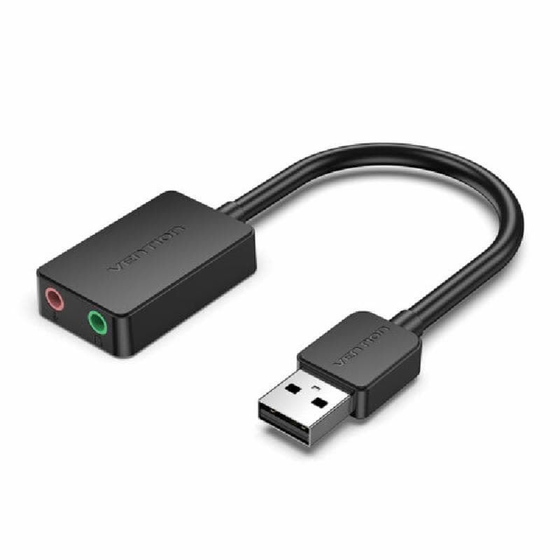 VENTION CDYB0 2-port USB External Sound Card 0.15M Black