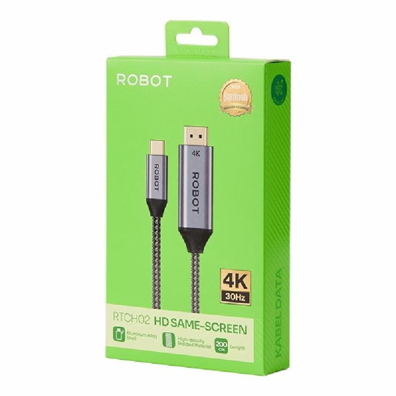 ROBOT RTCH02 USB-C to HDMI Cable 2M 4K 30Hz