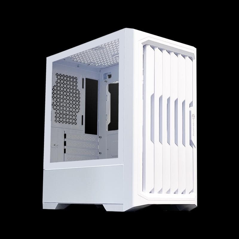CUBE GAMING BALVEER (WHITE) mATX Gaming Case - Front Dust Design & Left Side Tempered Glass - Dust Filter - PSU Cover