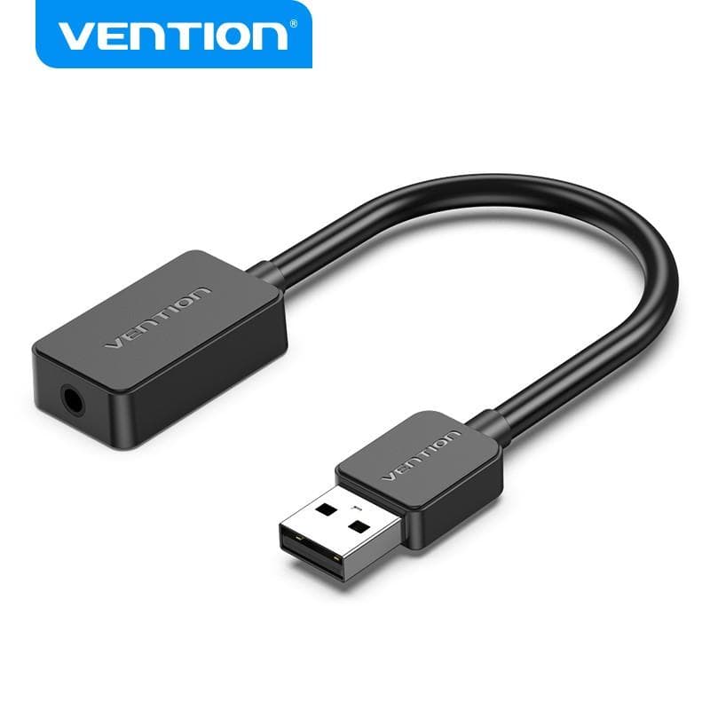 VENTION CDZB0 1 PORT USB EXT SOUND CARD BLACK 0.15M