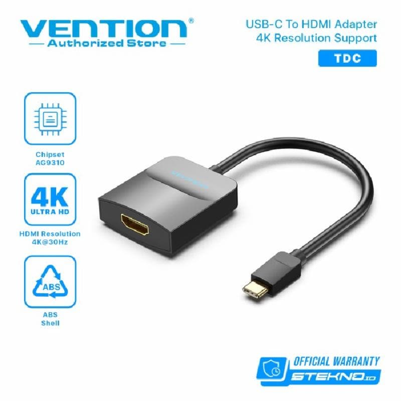 VENTION TDCBB CONVERTER Type-C to HDMI Adapter 0.15M Black ABS Type