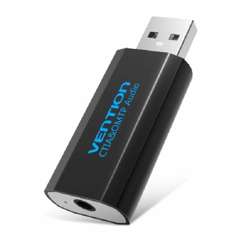VENTION VAB-S16-B USB Sound Card Black Metal Type(OMTP-CTIA)