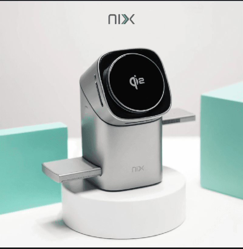 NIX TCW-001 (GREY) MAGNETIC WIRELESS CHARGER TRION 3IN1