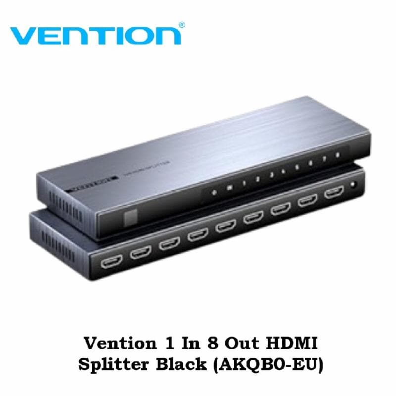 VENTION AKQB0-EU HDMI Splitter 4K 1 IN 8 Out Black Aluminum Alloy Type