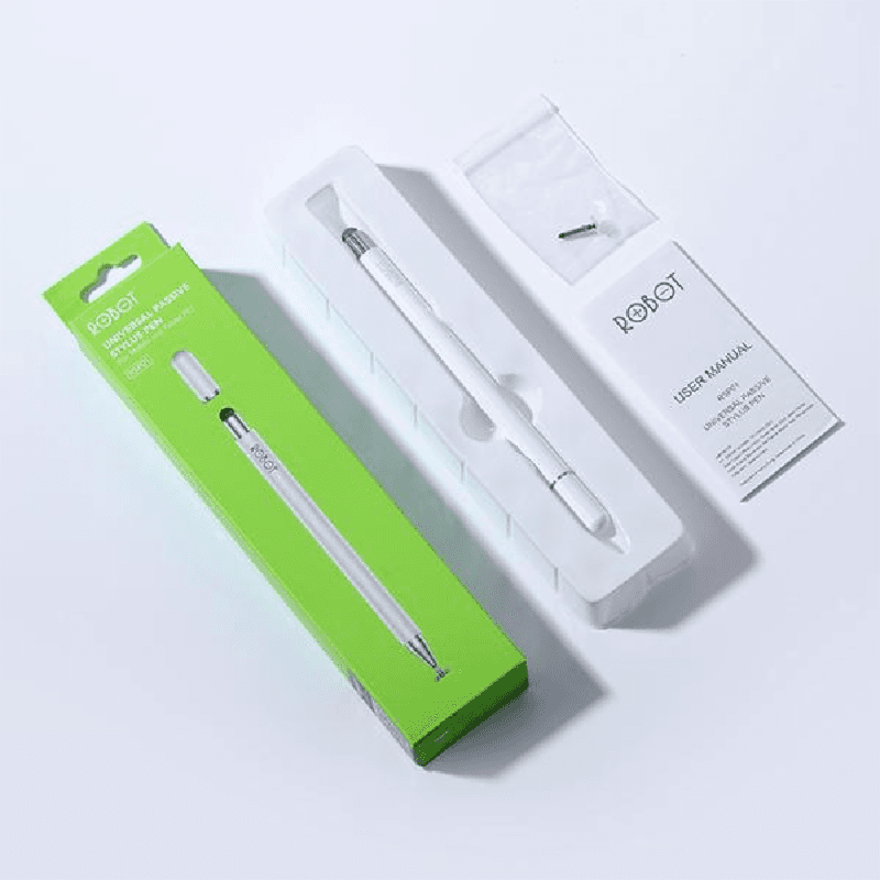 ROBOT RSP01 (White) Universal 2 in 1 Capacitive Stylus Pen for Mobile Tablet