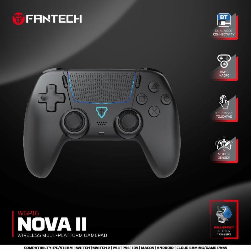 FANTECH NOVA II WGP16 (BLACK) WIRELESS MULTI-PLATFORM GAMEPAD