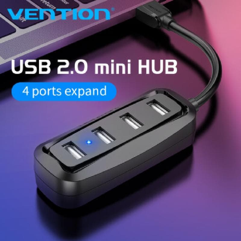 VENTION VAS-J43-B050 4 Ports USB2.0 HUB 0.5M Black