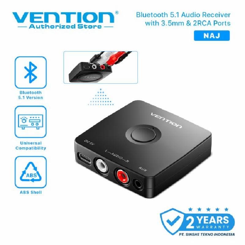 VENTION NAJB0 Bluetooth Audio Receiver Black