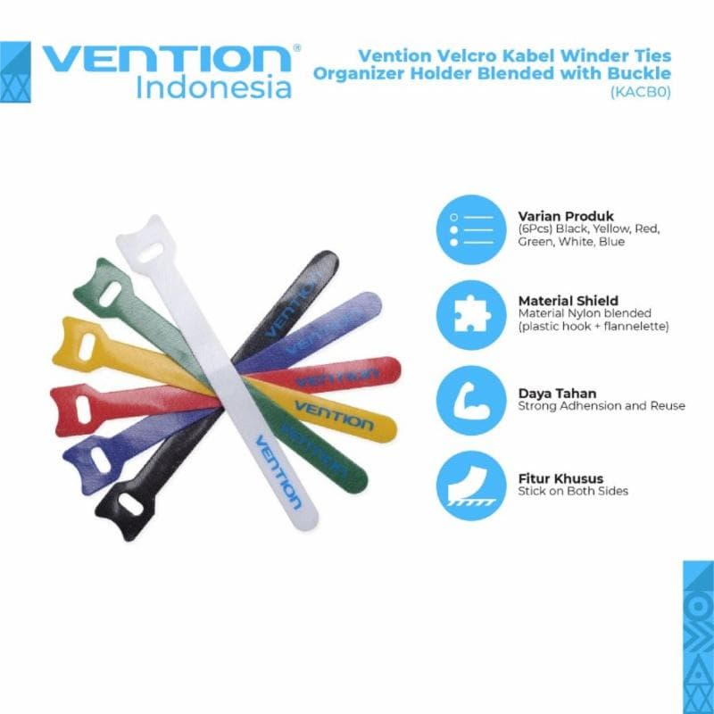 VENTION KAC00 Cable Tie with Buckle 6Pcs/Bag(150*20)