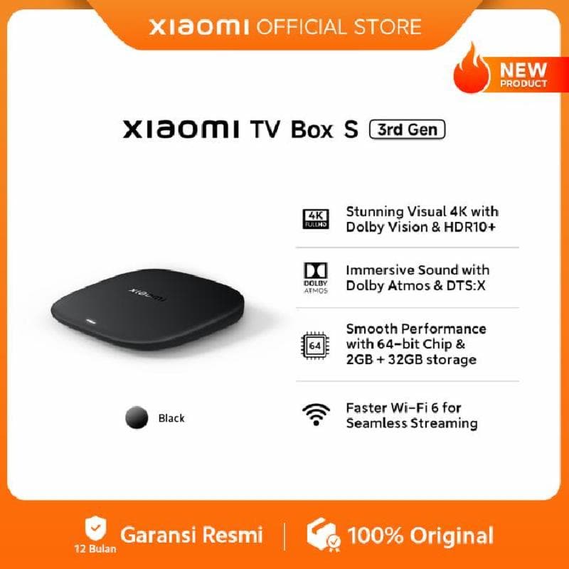 XIAOMI TV BOX S (3rd Gen) 4K UTRA HD Smart Google TV