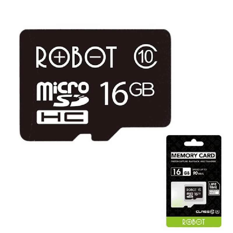 ROBOT 16GB Memory Card Class 10 MicroSD TF Card Chip