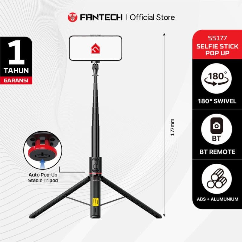 FANTECH SS177 SELFIE STIK PHONE ACCESORIES BLACK