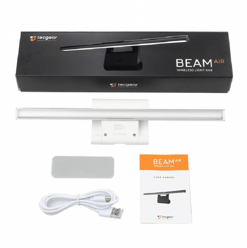 TECGEAR Beam Air,Light Bar for Laptop,Wireless Rechargeable (White)