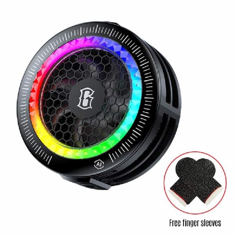 GAMEN GMR06S Freezing AI Fan Cooler Phone Pendingin HP Heatsink Magnetic Semiconductor Free Finger Sleeves