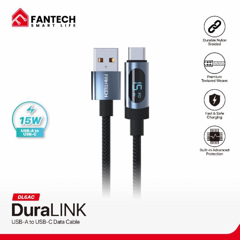 FANTECH DURALINK DL6 AC CABLE BLACK