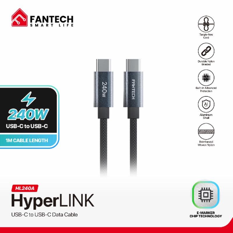 FANTECH HYPERLINK HL240A C TO C CABLE BLACK