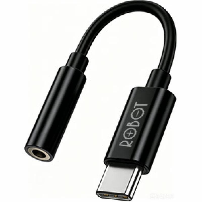 ROBOT RUC03 (BLACK) Converter Audio Type-C to 3.5mm Adapter