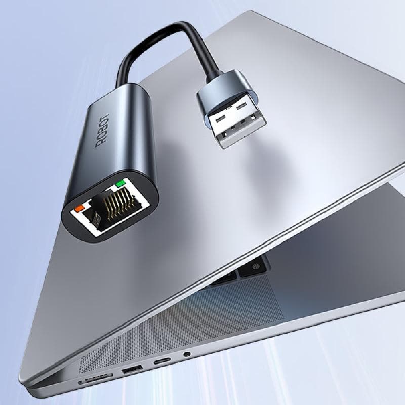 ROBOT EA30A (Grey) LAN Adapter RJ45 USB-A to Ethernet 100Mbps