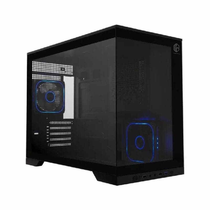 CUBE GAMING NORTIVE (BLACK) mATX Gaming Case - Panoramic View - BTF Mainboard Ready - Front & Left Side Tempered Glass - Dust Filter - FREE 2PCS 12CM ARGB FAN