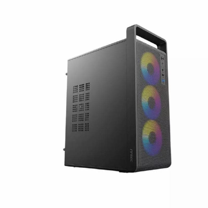 ANTEC ST6M ARGB - Mini Tower M-ATX Case - Solid Side Panel with Side Vent - Free 3Pcs 90mm ARGB Fans + 1Pc 90mm Fan