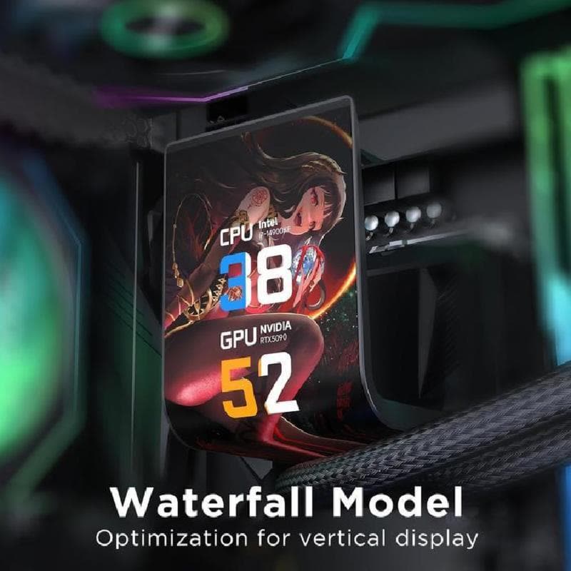 JUNGLE LEOPARD Chill Arc CA360 (BLACK) w/ 6.67" CURVED 2K AMOLED Display CPU AIO Water Cooling 3