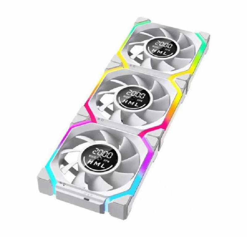JUNGLE LEOPARD GALAXY V2 Digital ARGB (WHITE) FORWARD 120mm PWM Block Fan 4